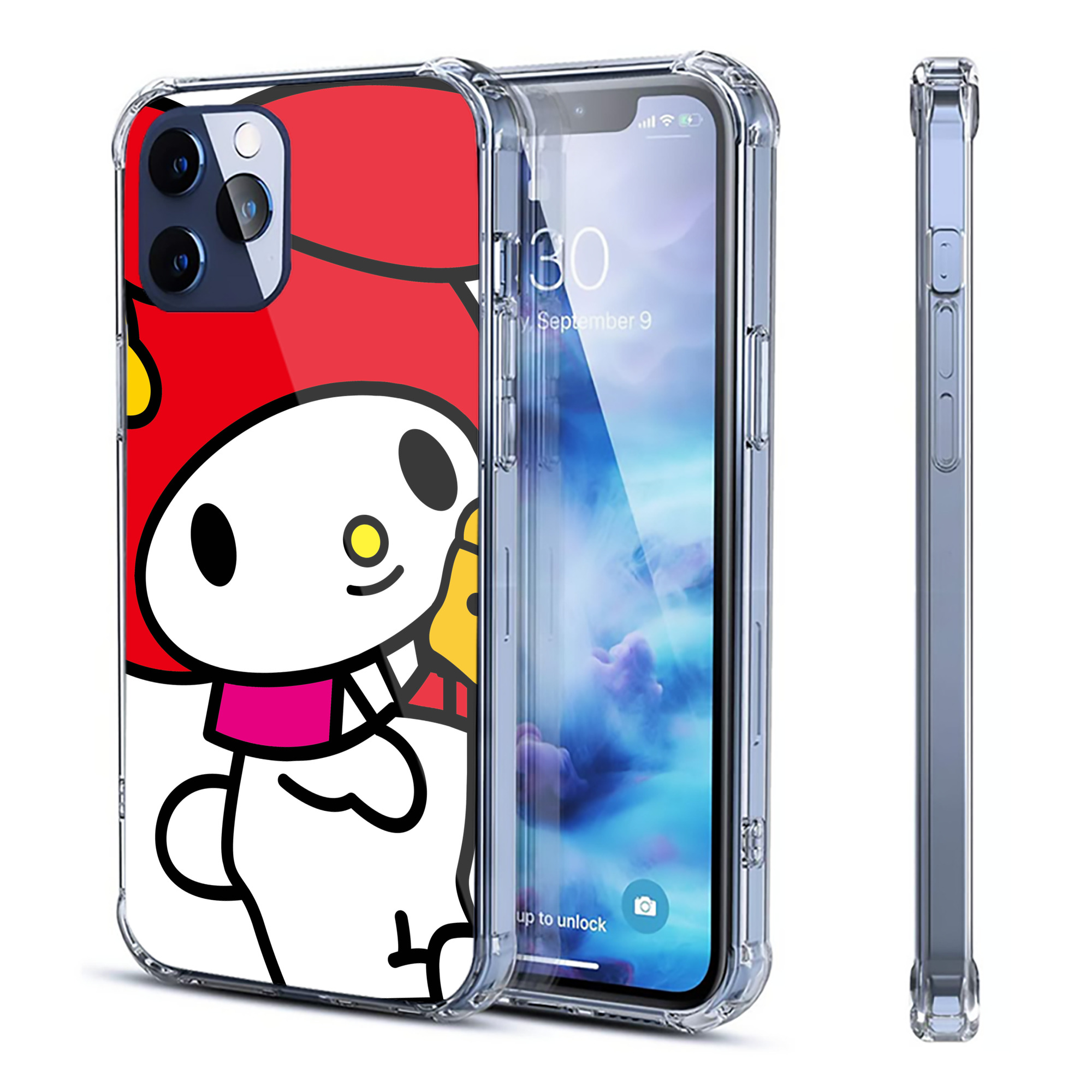 （画像用） Hello Kitty ハローキティ 【iPhone 12シリーズ対応】透明スマホケース（クリアソフトケース）